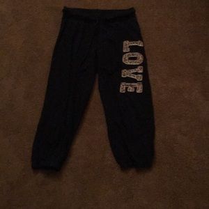 Black “LOVE” sweat pants xs